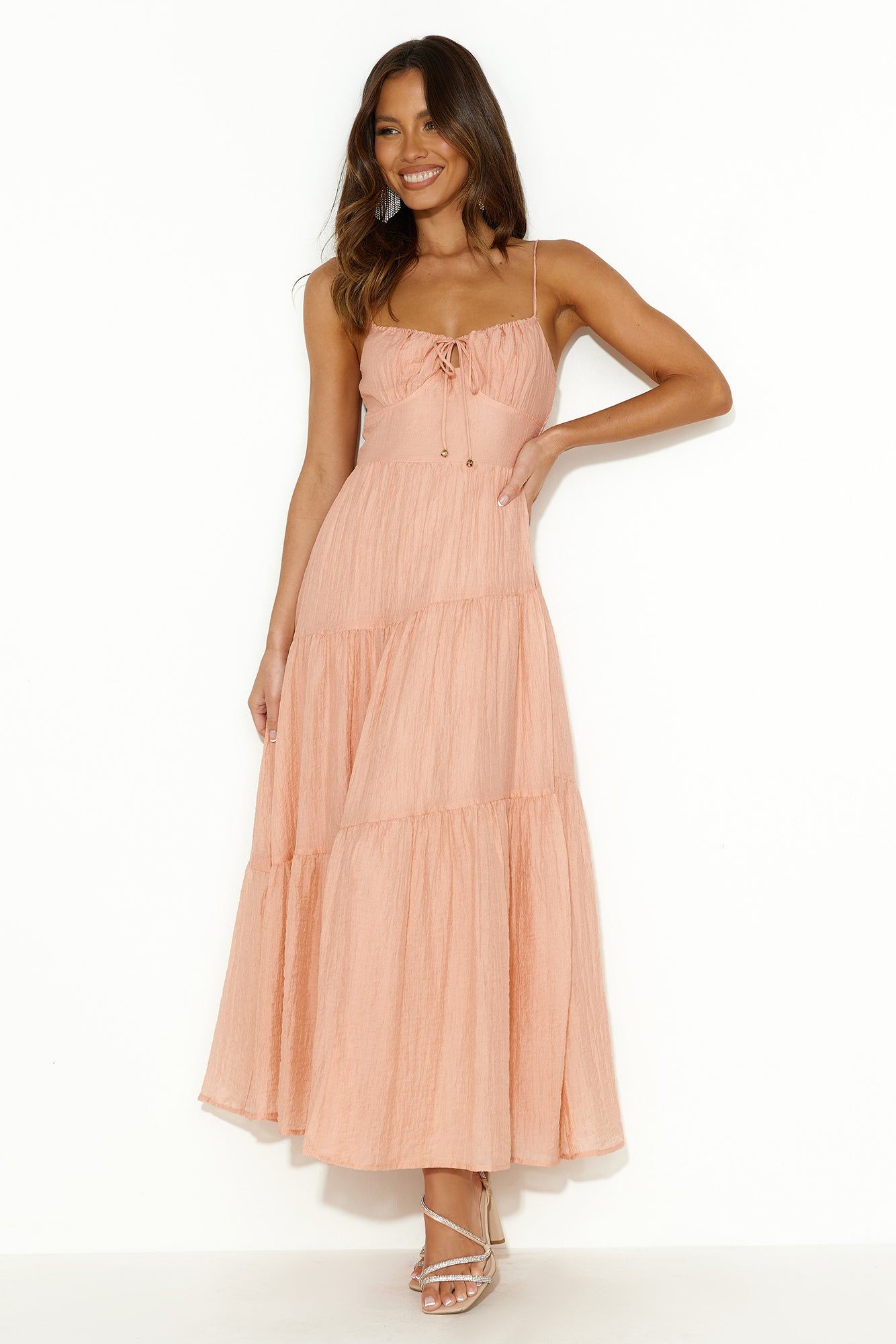 Summer Feels Maxi Dress Peach sold by Hello Molly product image thumbnail 3
