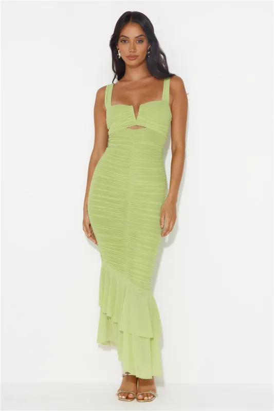 Party Pal Maxi Dress Lime sold by Hello Molly