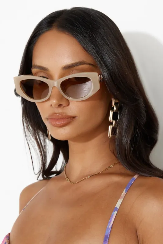 BANBE The Adriana Sunglasses Latte Latte Fade sold by Hello Molly