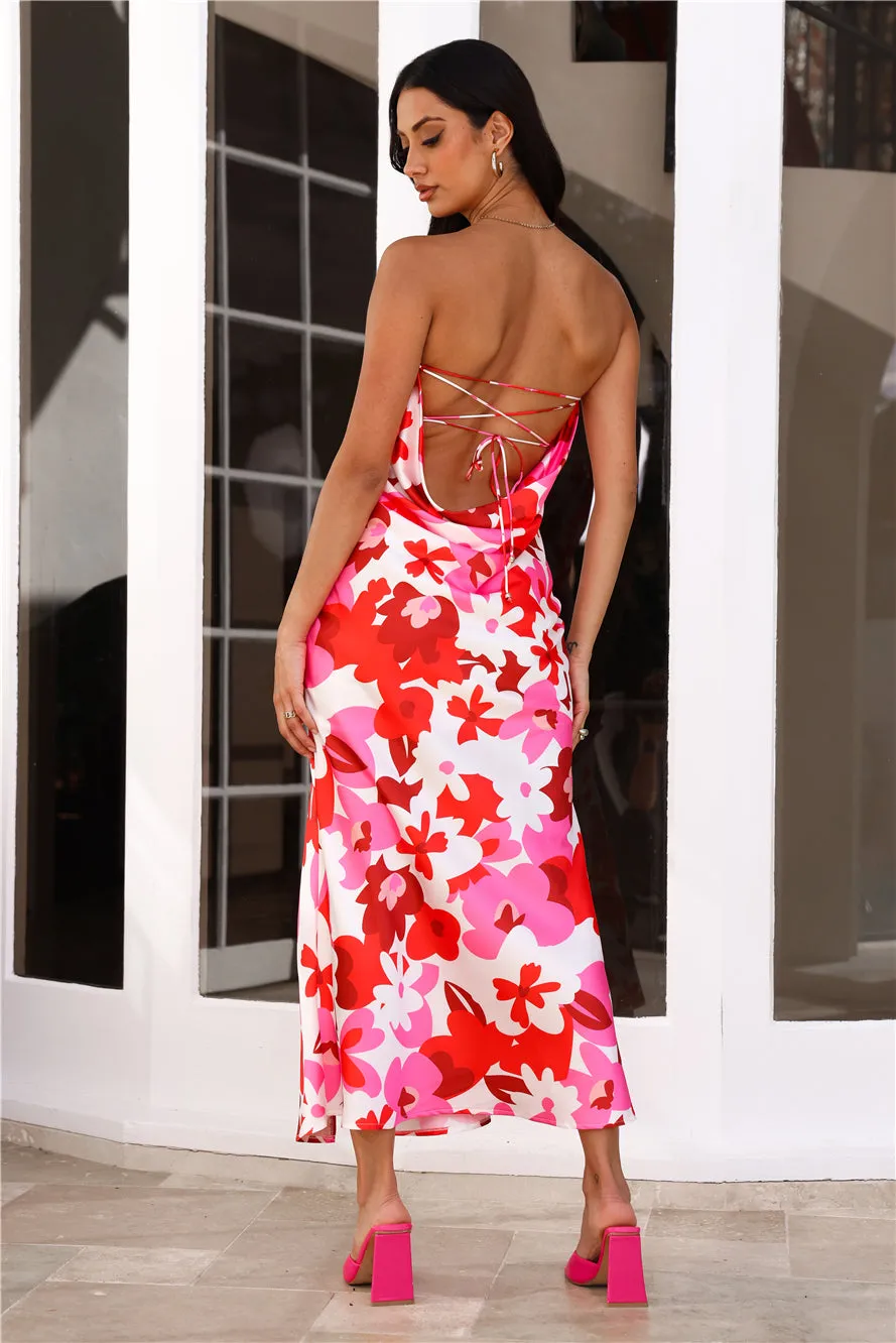 Express It All Strapless Satin Maxi Dress White sold by Hello Molly product image thumbnail 4