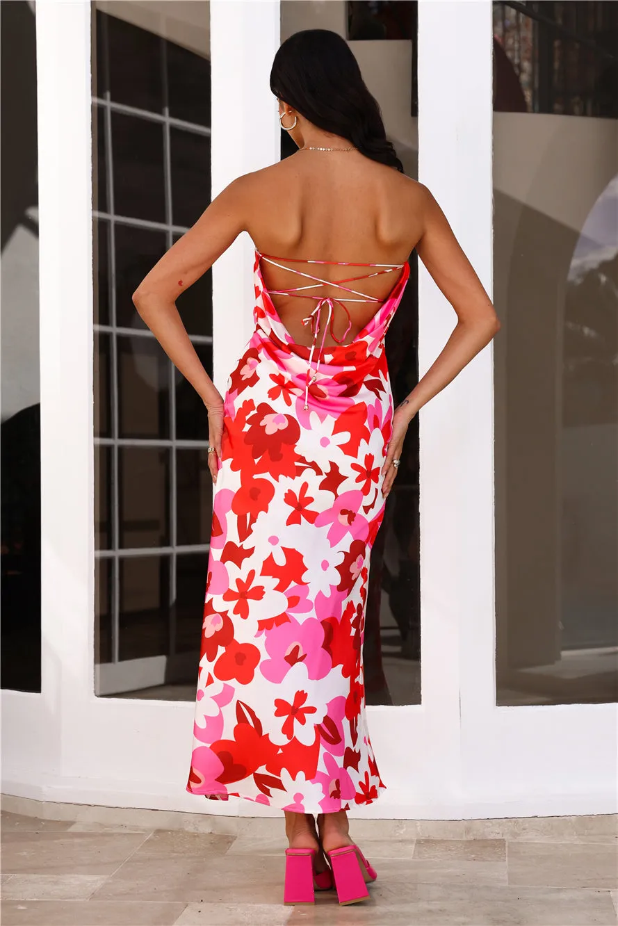 Express It All Strapless Satin Maxi Dress White sold by Hello Molly product image thumbnail 5