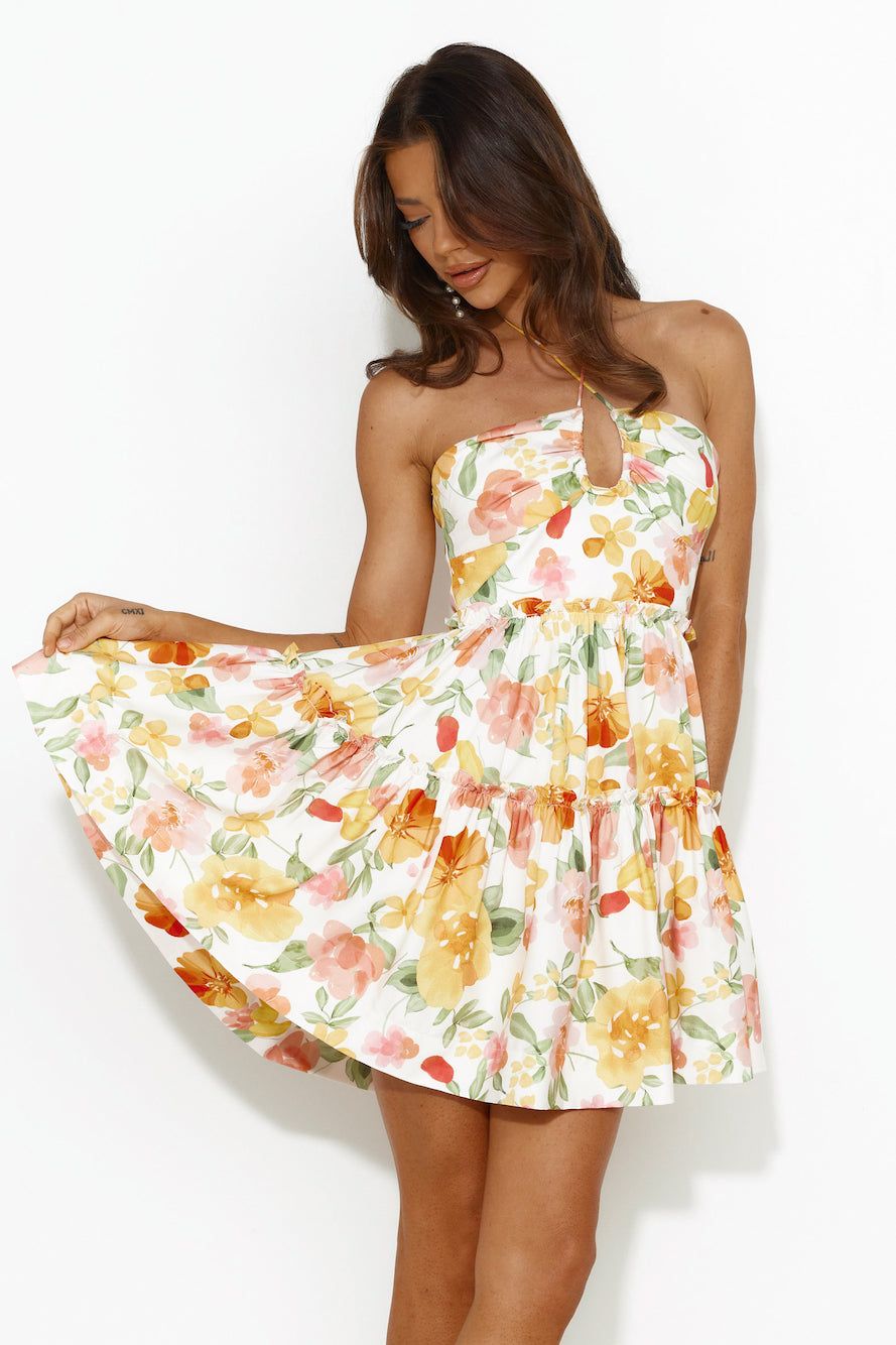 Within The Blossom Mini Dress Orange sold by Hello Molly product image thumbnail 2