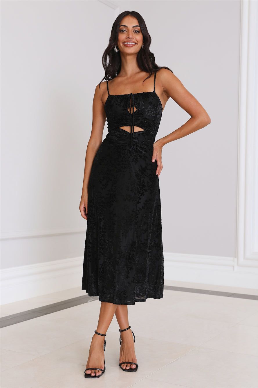 It's Giving Attitude Midi Dress Black sold by Hello Molly product image thumbnail 4