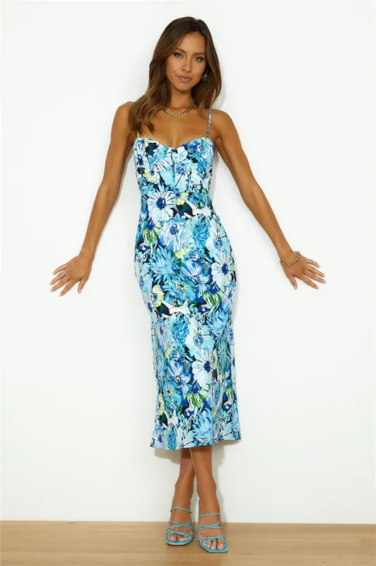 By The Garden Maxi Dress Blue sold by Hello Molly