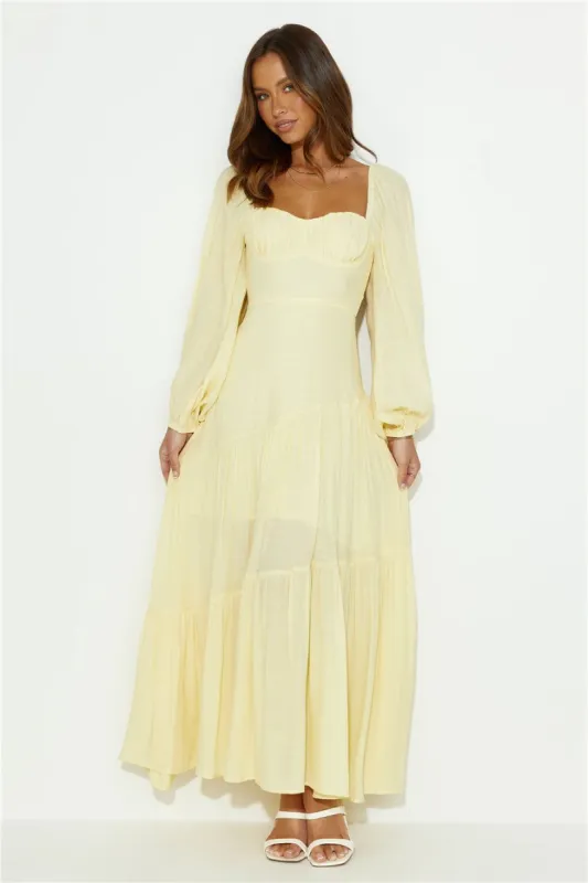 Good To Feel Maxi Dress Yellow sold by Hello Molly