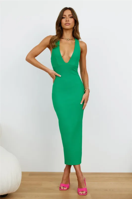 Sing Song Midi Dress Green sold by Hello Molly