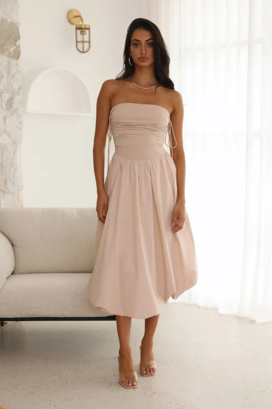 Wine Tasting Midi Dress Oat sold by Hello Molly