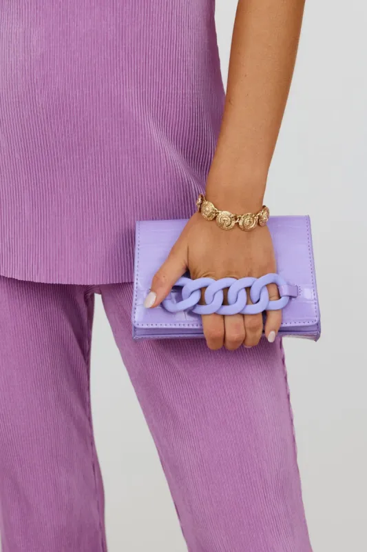 BILLINI Annabelle Crossbody Bag Lilac Croc sold by Hello Molly