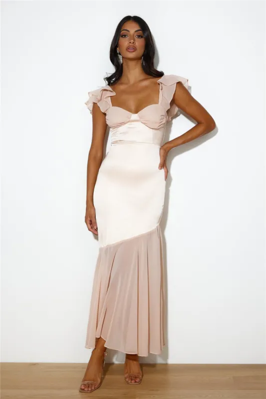 Dreamy 'Fit Maxi Dress Peach sold by Hello Molly