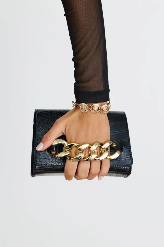 BILLINI Annabelle Crossbody Bag Black Croc sold by Hello Molly