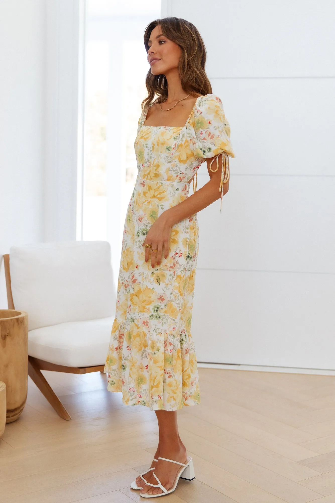 Soft Love Midi Dress Yellow sold by Hello Molly product image thumbnail 5
