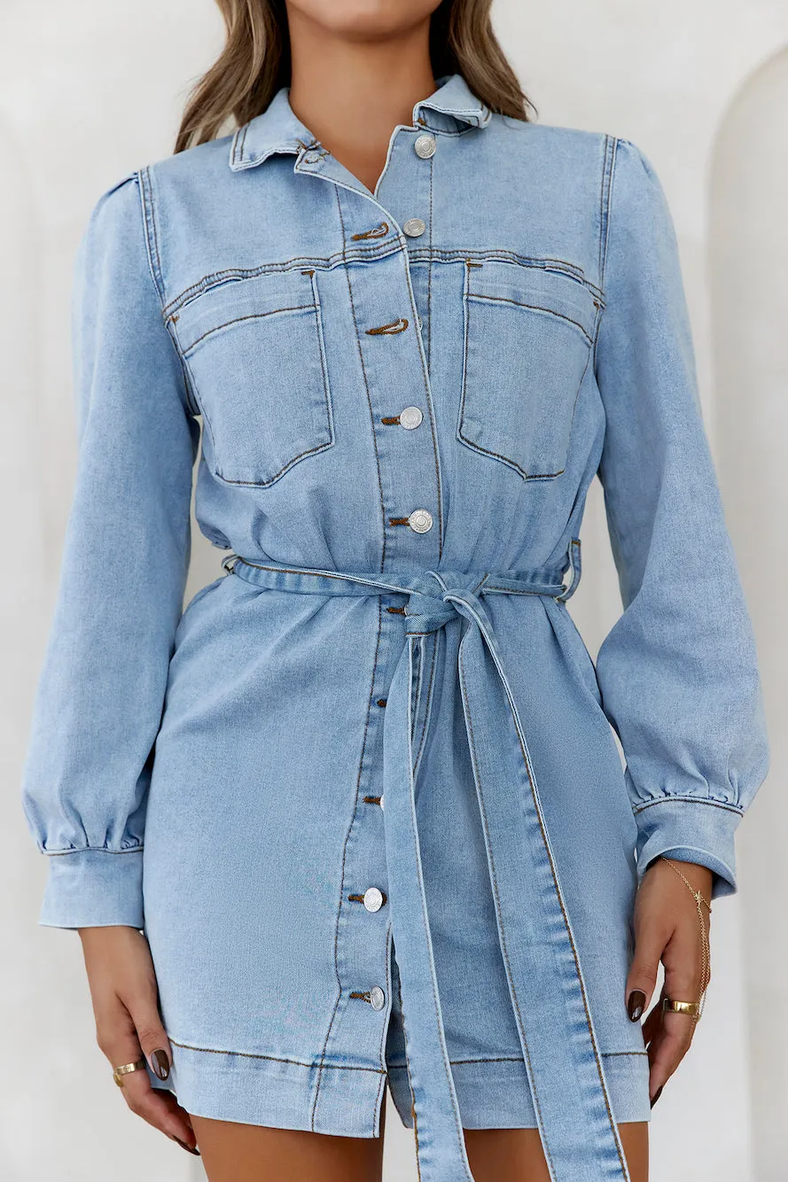 Creative Dreams Mini Dress Denim sold by Hello Molly product image thumbnail 3