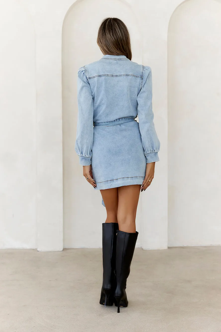 Creative Dreams Mini Dress Denim sold by Hello Molly product image thumbnail 5