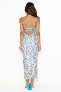 Expanding Ideas Mesh Maxi Dress Blue sold by Hello Molly