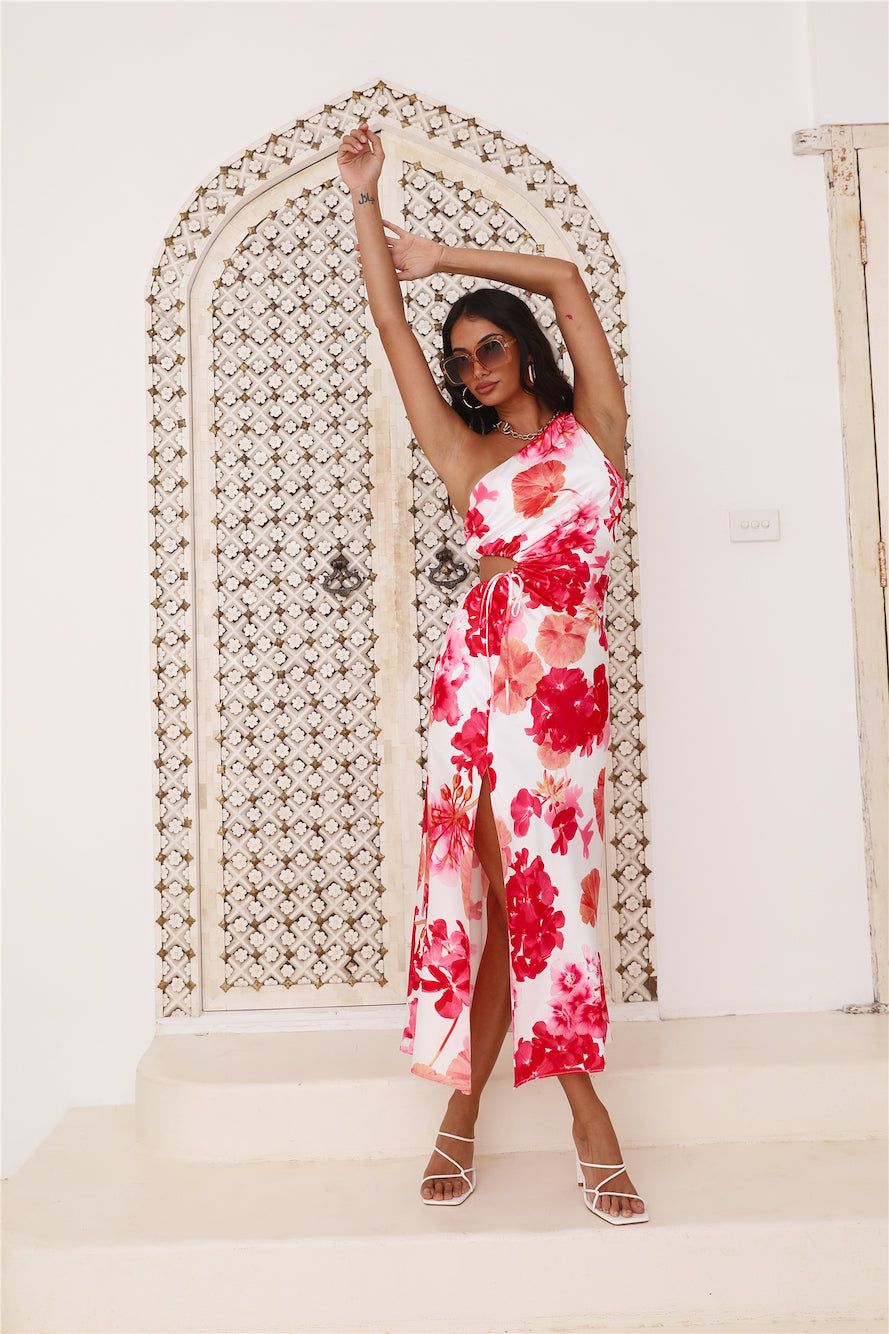 Summer Bloom Midi Dress Red sold by Hello Molly product image thumbnail 4
