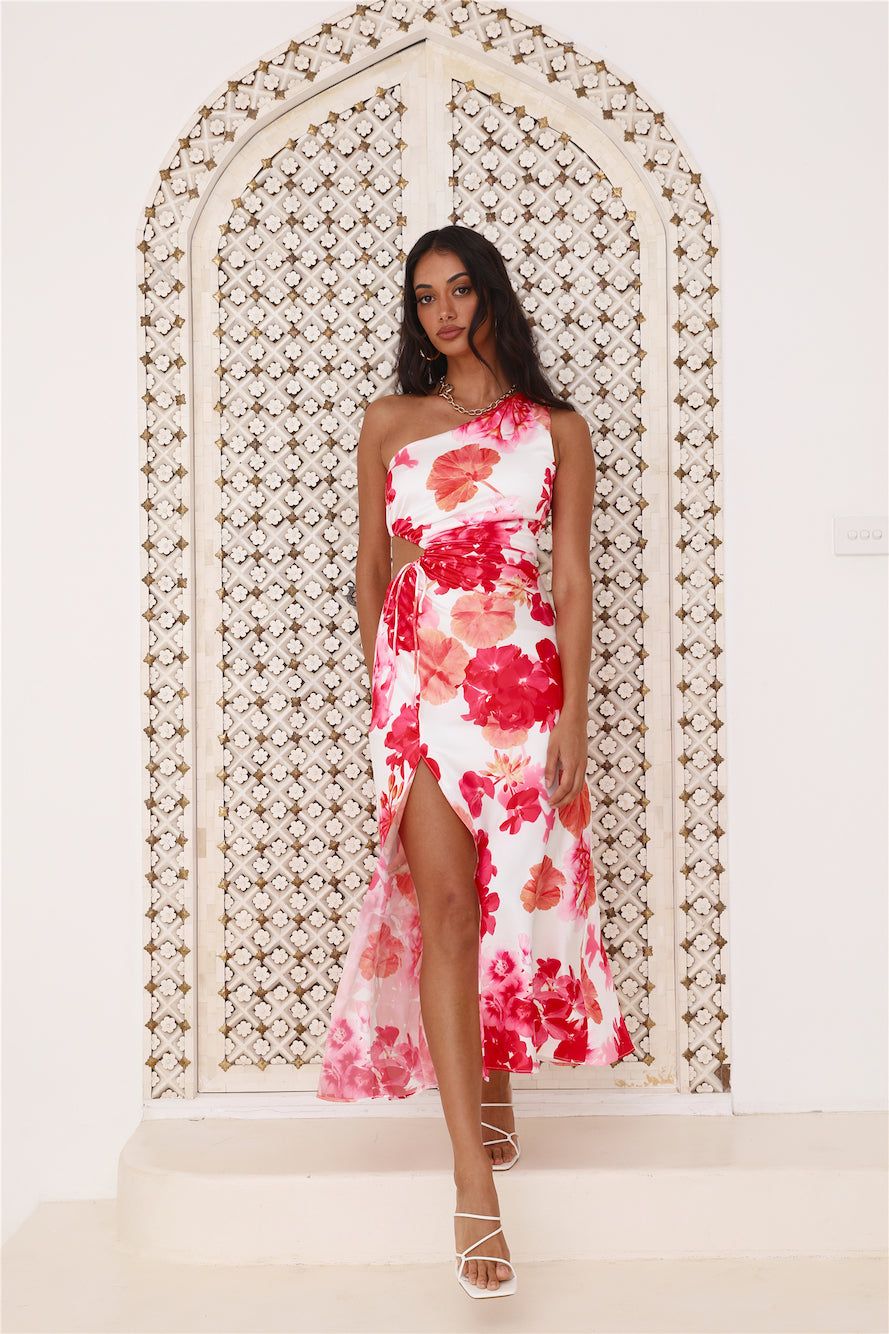 Summer Bloom Midi Dress Red sold by Hello Molly
