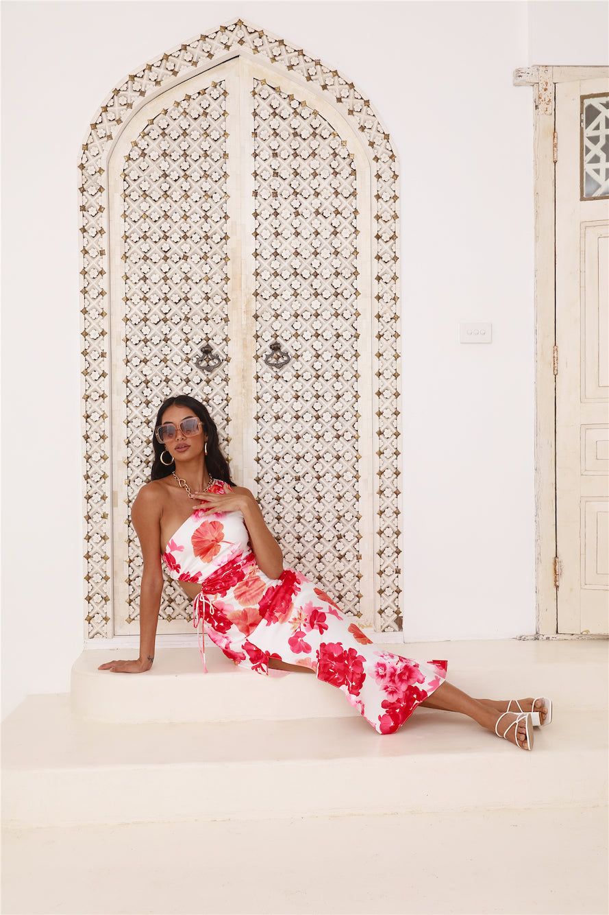 Summer Bloom Midi Dress Red sold by Hello Molly product image thumbnail 2