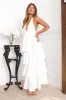 Party Of The Year Satin Maxi Dress White sold by Hello Molly