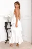 Party Of The Year Satin Maxi Dress White sold by Hello Molly