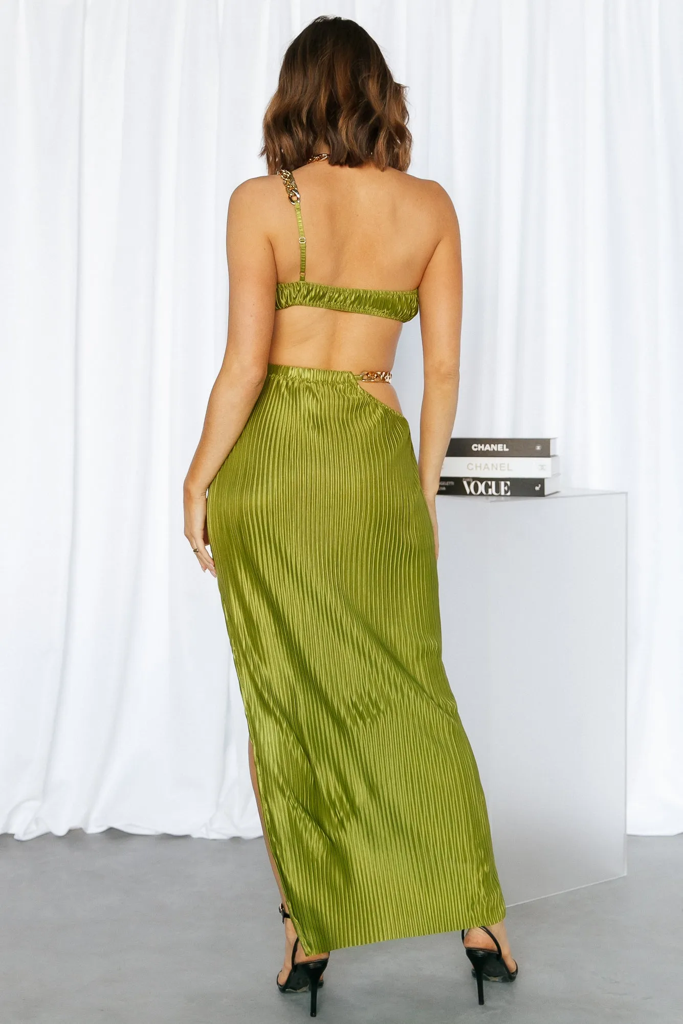 Make Me Feel Maxi Skirt Green sold by Hello Molly product image thumbnail 4