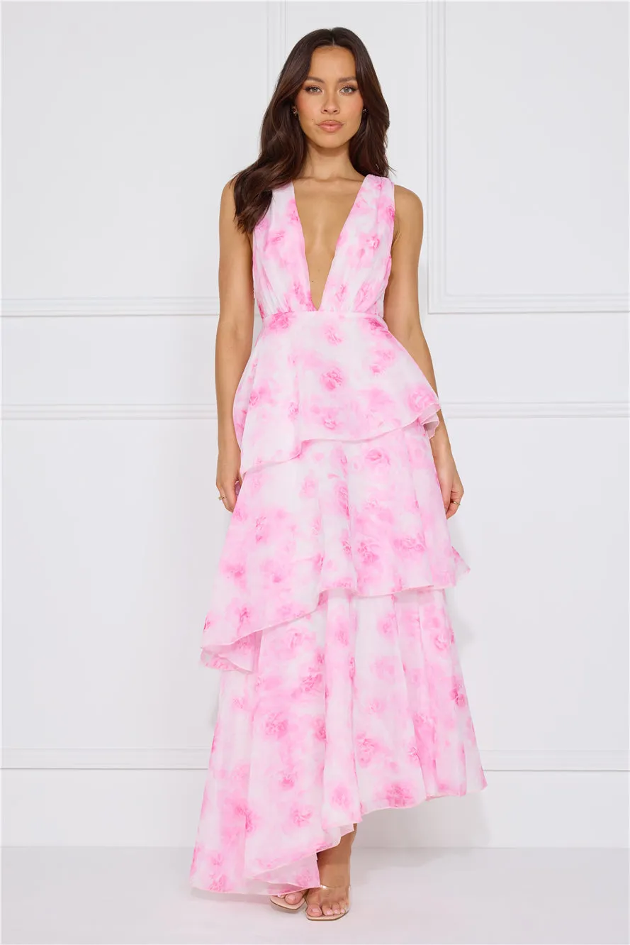 Splendor In The Night Maxi Dress Pink sold by Hello Molly