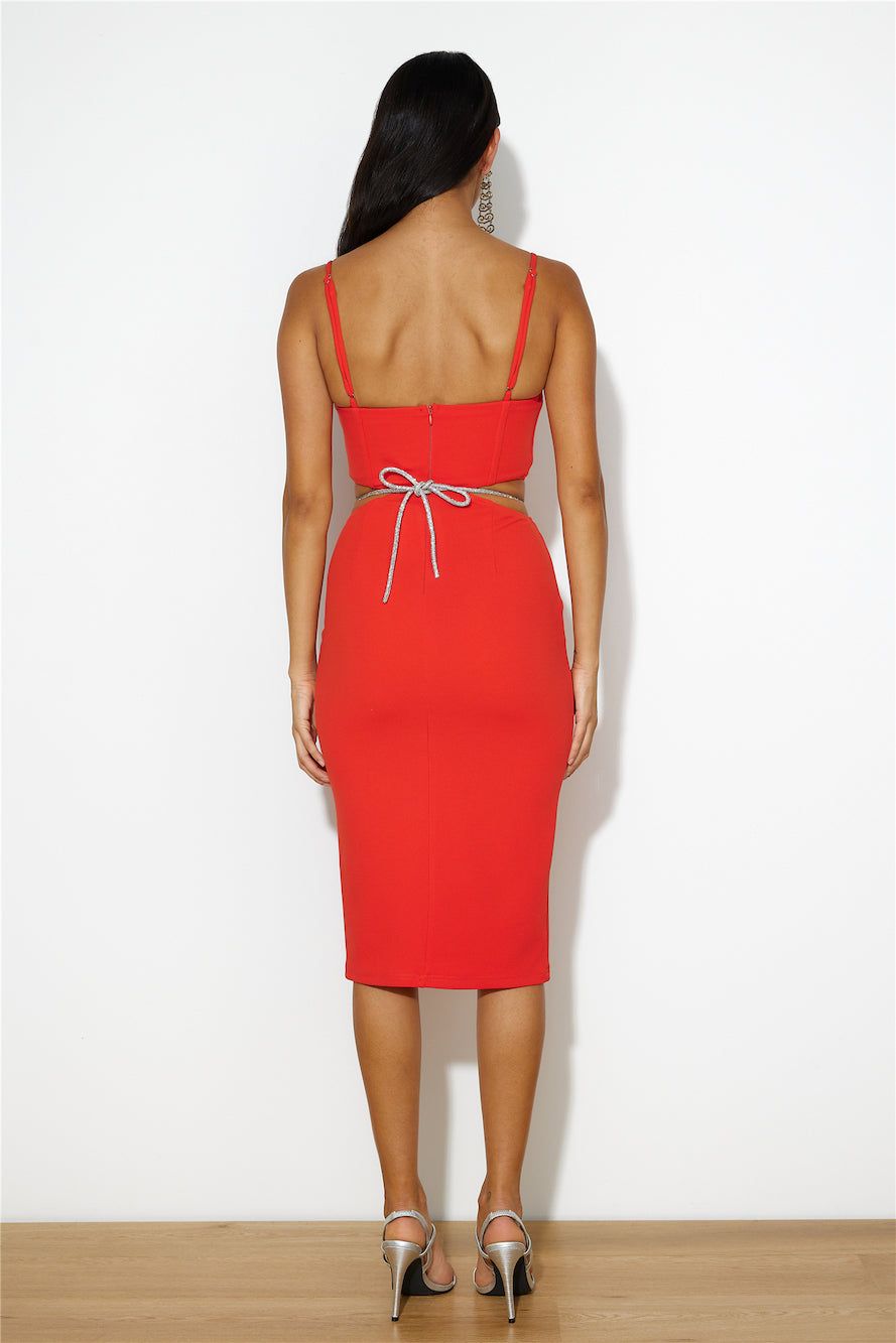 Sipping Cocktails Midi Dress Red sold by Hello Molly product image thumbnail 5