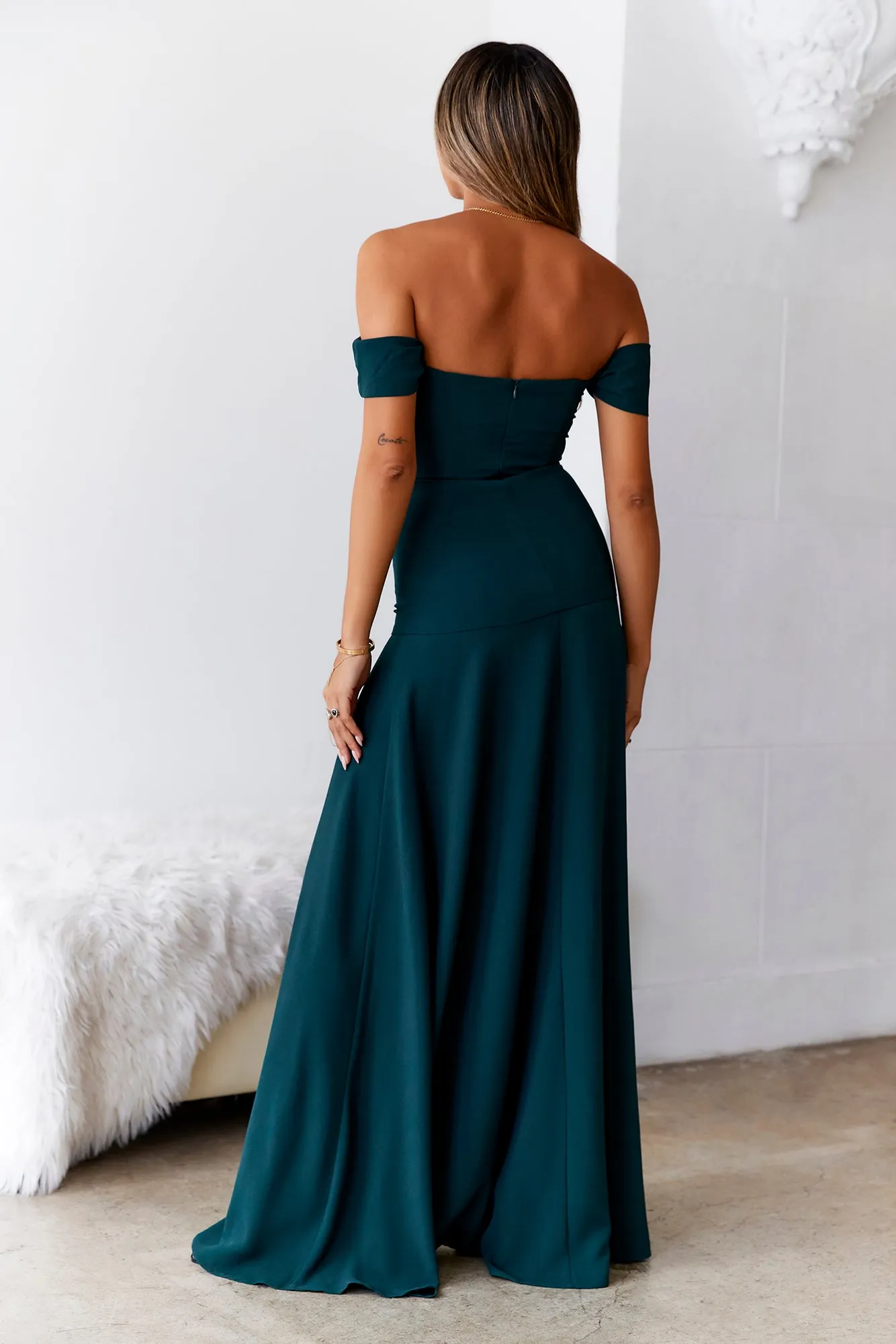 DEAR EMILIA Blushing Cinderella Maxi Dress Green sold by Hello Molly product image thumbnail 5