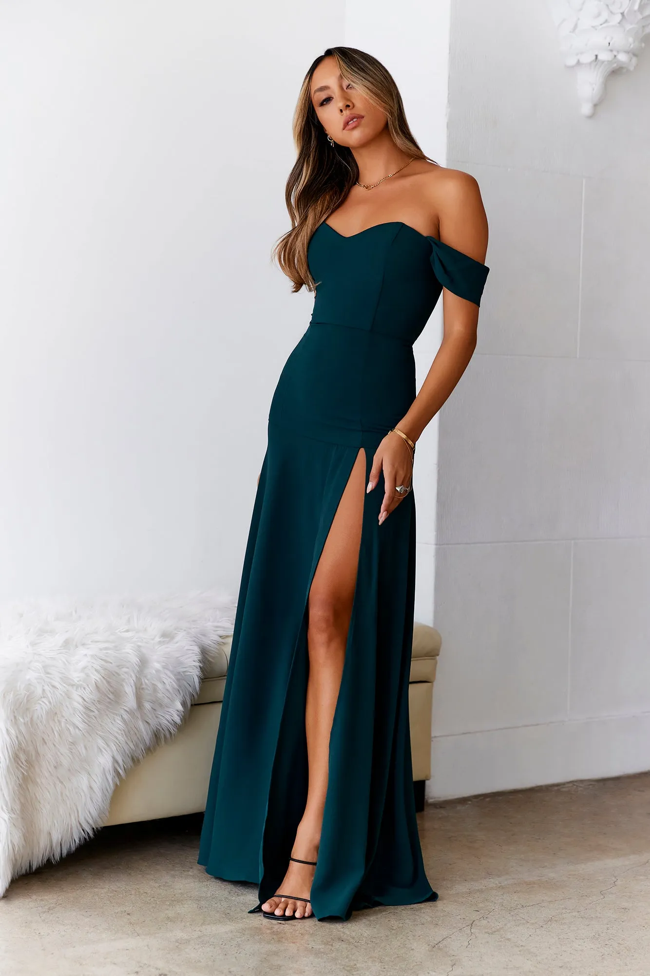 DEAR EMILIA Blushing Cinderella Maxi Dress Green sold by Hello Molly product image thumbnail 4