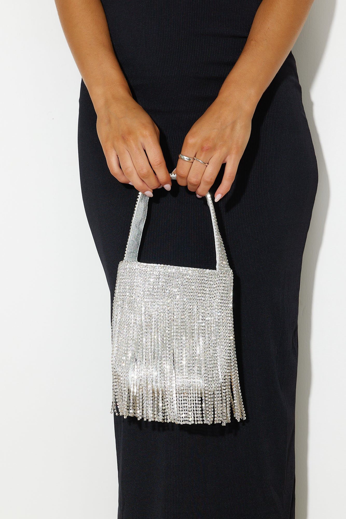 Dripping Diamonds Bag Silver sold by Hello Molly product image thumbnail 3
