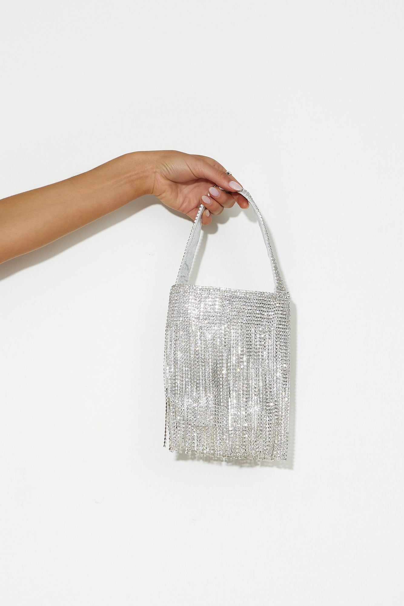Dripping Diamonds Bag Silver sold by Hello Molly
