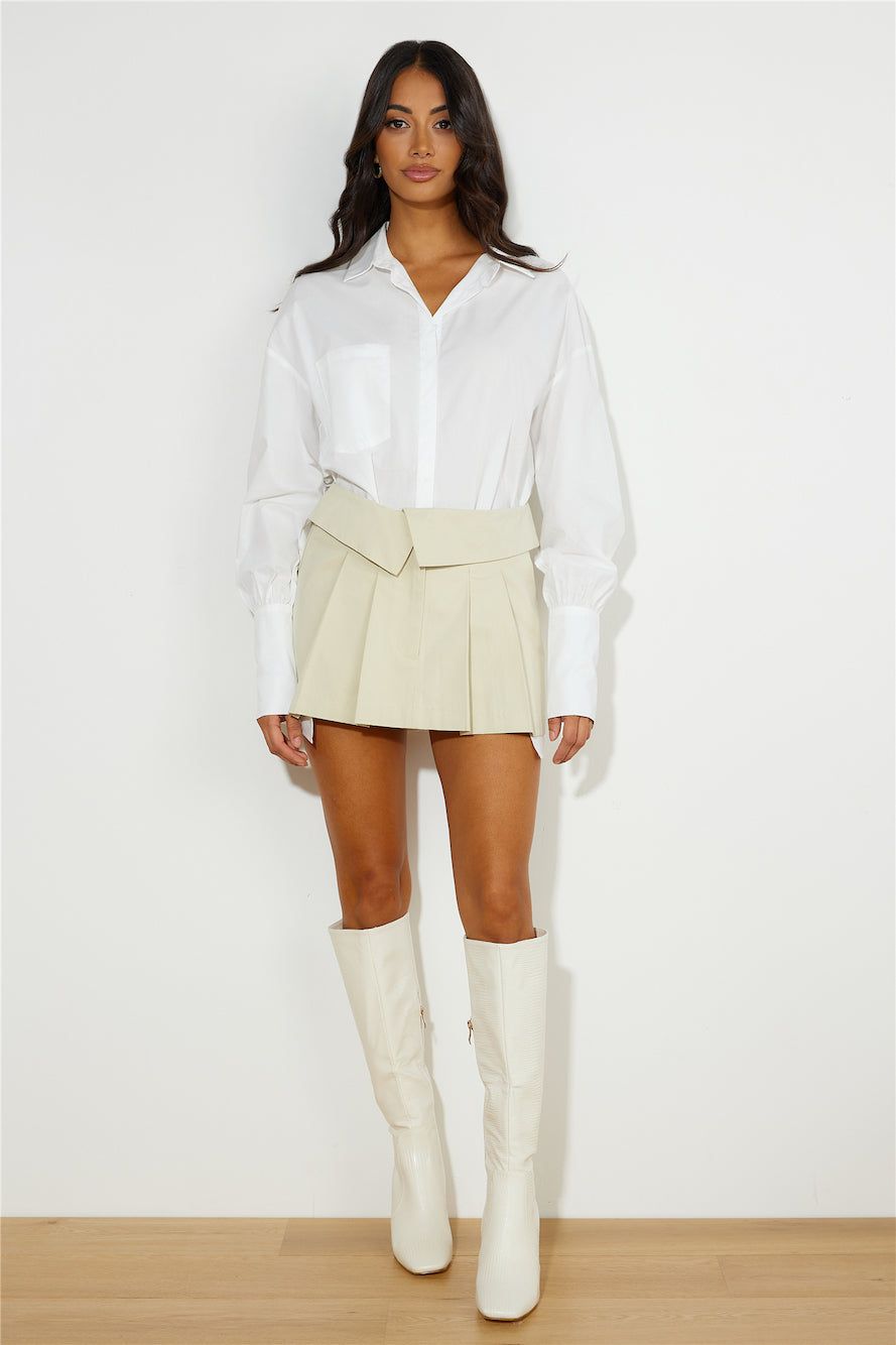 ミニスカート LOW CLASSIC : 24SS / POCKET MINI SKIRT (BEIGE) Low Classic Pocket Mini Skirt In Beige | ModeSens