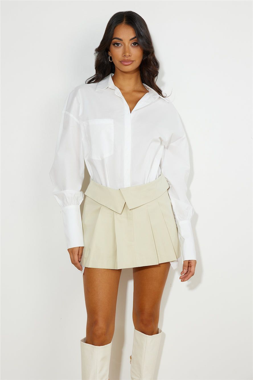 LIONESS Utility Mini Skirt Beige | Parallel