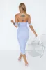 Fitted To Perfection Mesh Midi Dress Cornflower Blue sold by Hello Molly