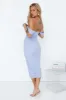 Fitted To Perfection Mesh Midi Dress Cornflower Blue sold by Hello Molly