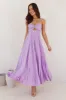 Frosted Berry Strapless Pleated Maxi Dress Lilac sold by Hello Molly