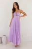 Frosted Berry Strapless Pleated Maxi Dress Lilac sold by Hello Molly