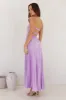 Frosted Berry Strapless Pleated Maxi Dress Lilac sold by Hello Molly