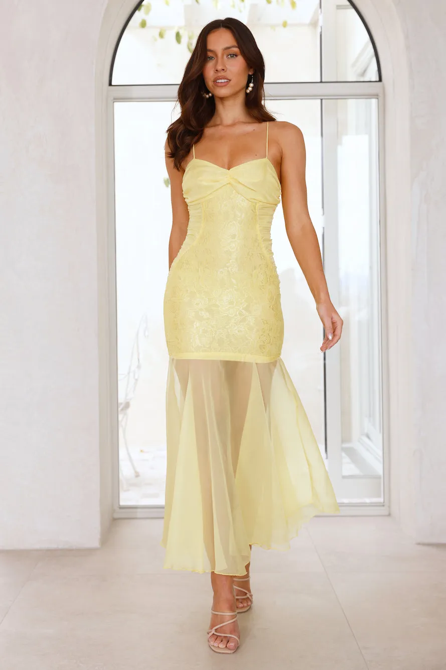 Sunset Moments Lace Maxi Dress Yellow sold by Hello Molly product image thumbnail 2