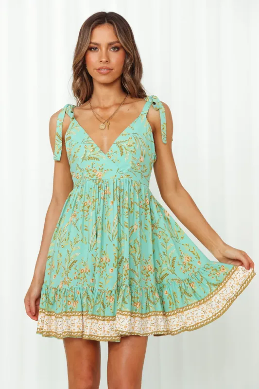 Tropical Fun Dress Mint sold by Hello Molly