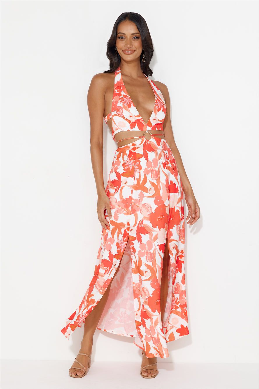 Paradise Island Halter Neck Maxi Dress Red sold by Hello Molly product image thumbnail 3