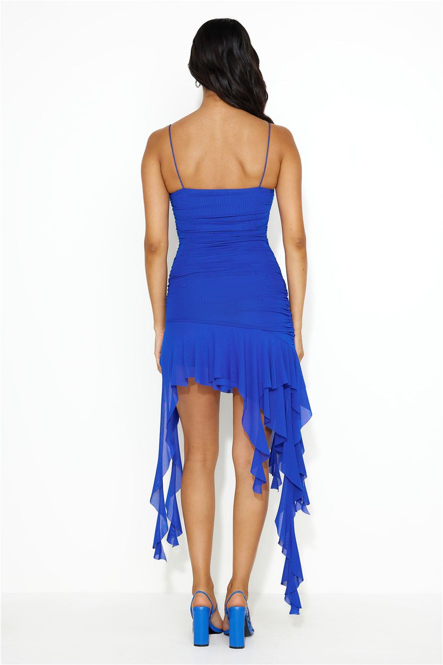 Excite Them Mesh Frill Mini Dress Blue sold by Hello Molly product image thumbnail 5