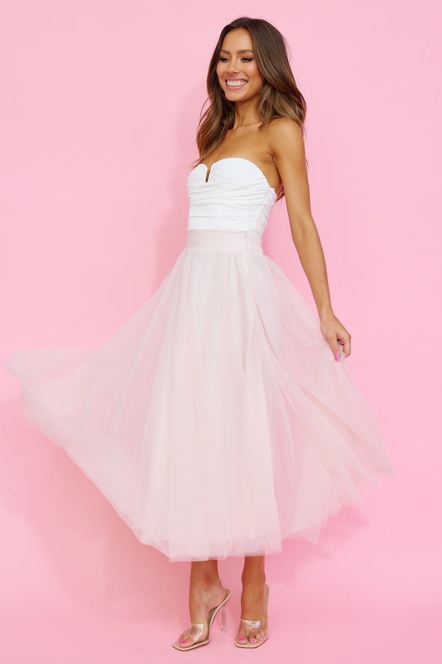 Keeping It Smart Midi Skirt Baby Pink sold by Hello Molly product image thumbnail 4