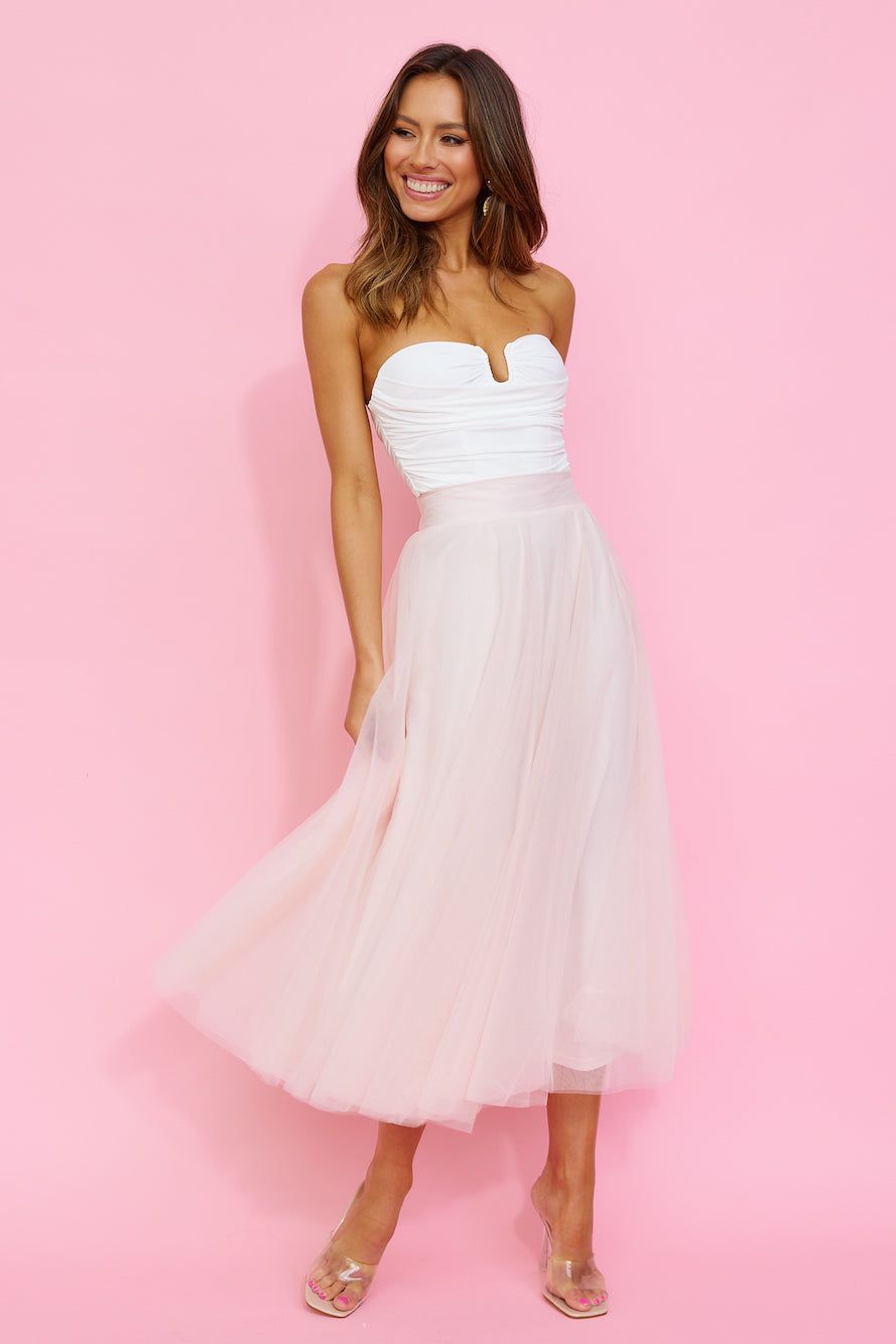 Keeping It Smart Midi Skirt Baby Pink sold by Hello Molly product image thumbnail 2