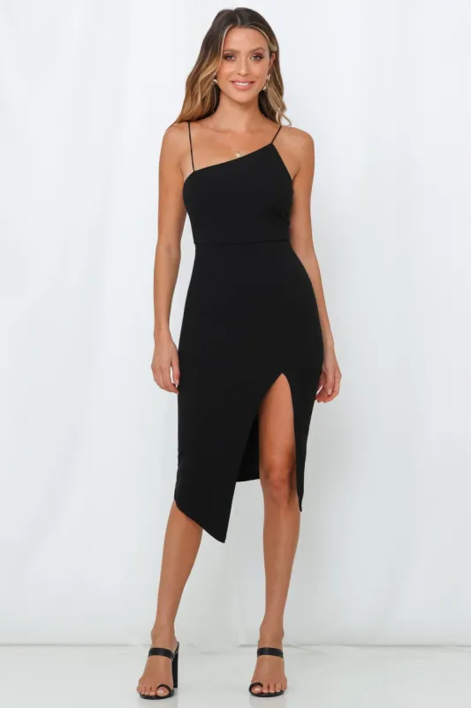 Outta Cash Midi Dress Black sold by Hello Molly