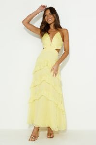 Sunset Dreamer Maxi Dress Yellow sold by Hello Molly