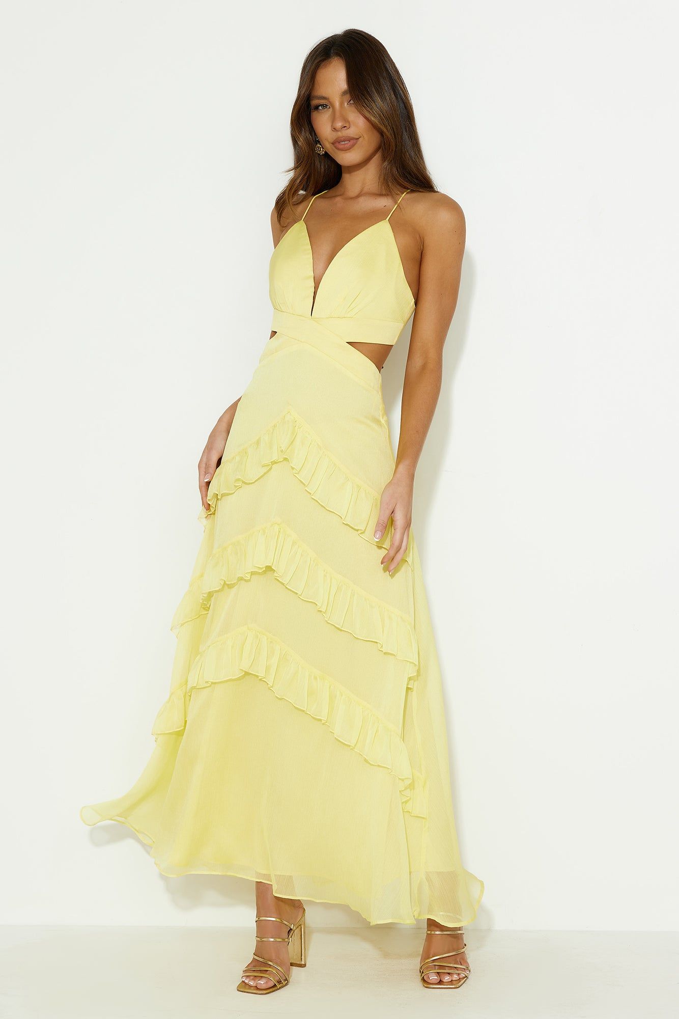 Sunset Dreamer Maxi Dress Yellow sold by Hello Molly product image thumbnail 3