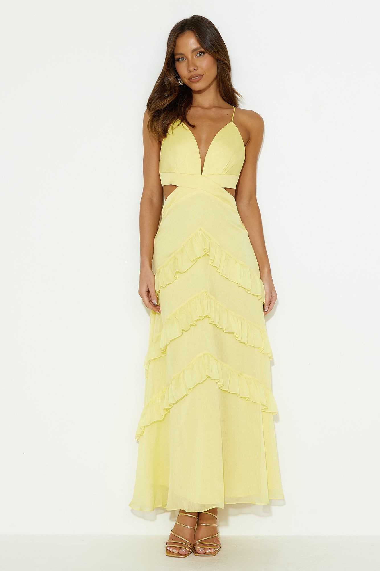 Sunset Dreamer Maxi Dress Yellow sold by Hello Molly