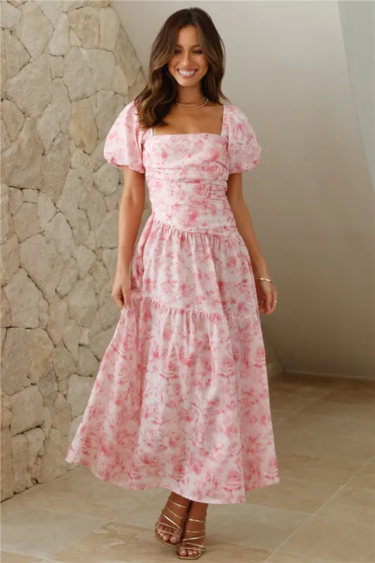 Your Girl Loves Midi Dress Pink sold by Hello Molly