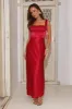 Define Luxury Satin Maxi Dress Red sold by Hello Molly