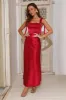 Define Luxury Satin Maxi Dress Red sold by Hello Molly